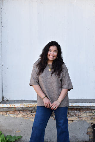 Elsie Oversized Sweater in Mocha