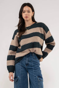 Striped Crew Knit Sweater