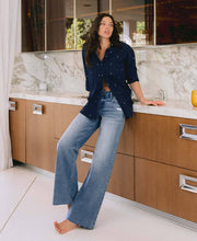 Olivia Mid Rise Wide Leg Jeans