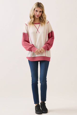Your Valentine Color Block Pullover