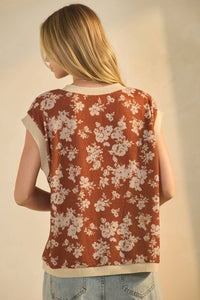 Verena Floral Jacquard Knit Top