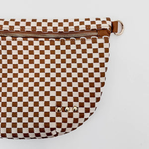 Westlyn Woven Bum Bag in Metallic Gunmetal