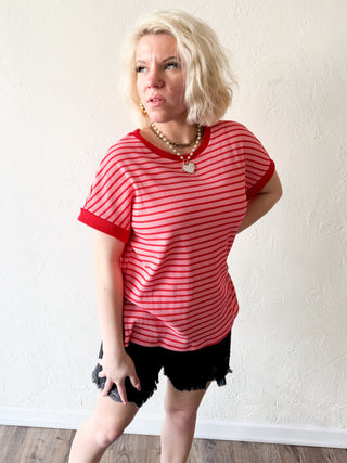 Mae Striped Knit Top