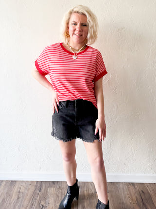 Mae Striped Knit Top