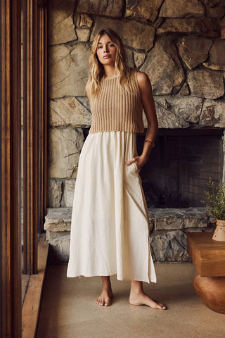Madeline Cotton-Sweater Midi Dress