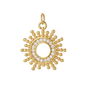 Hollow Sun CZ Charm