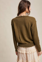 Rory Embroidered Cable Knit Sweater