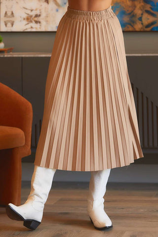 Kendra Pleated Midi Skirt