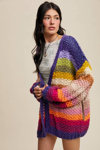 Rainbow Crochet Cardigan
