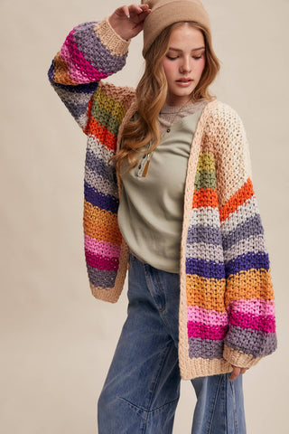 Rainbow Crochet Cardigan
