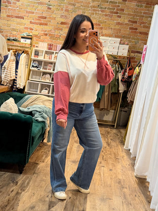 Your Valentine Color Block Pullover