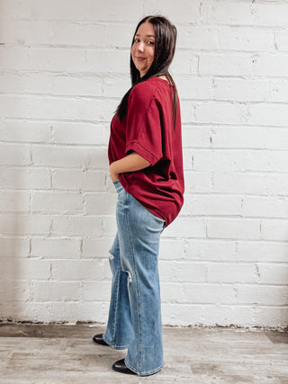 Andrea Top in Burgundy
