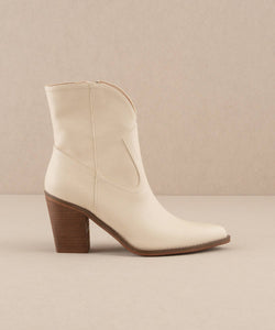 The Harmony Beige Western Bootie