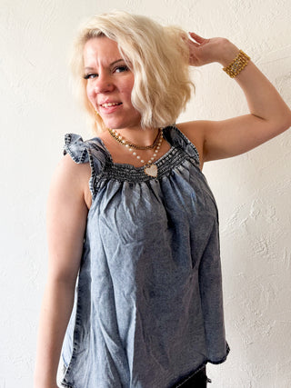 Millie Denim Top