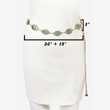 Turquoise Concho Chain Belt