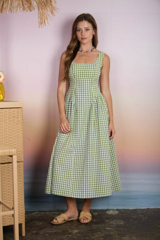 Stevie Plaid Midi Dress