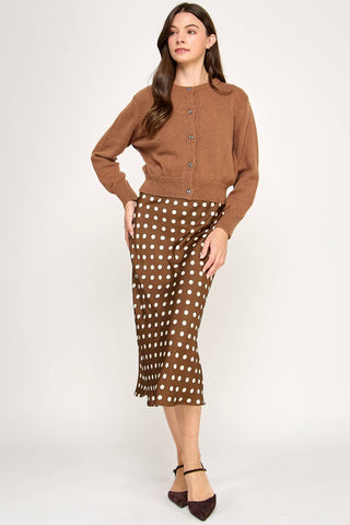 Ellison Polka Dot Midi Skirt