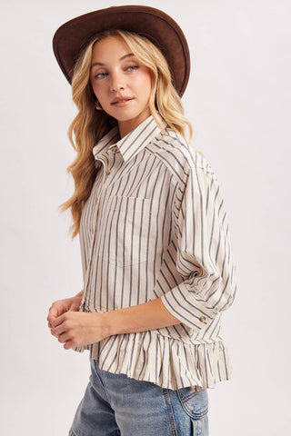 Lenny Ruffled Hem Top