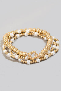 Ayla Pearl Beaded Bracelet Set