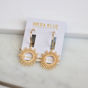Sun Hoop Earrings by Mesa Blue