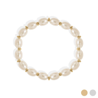 Talia 18K Pearl Stretch Bracelet