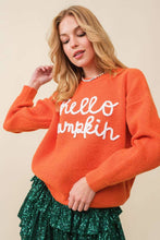 Hello Pumpkin Sweater in Burnt Orange