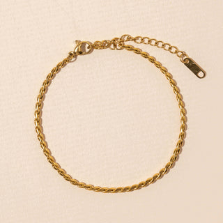 18K Gold Dip Stainless Steel Chain Bracelet