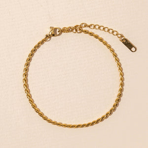 18K Gold Dip Stainless Steel Chain Bracelet