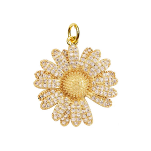 CZ Stone Daisy Charm