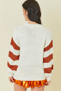 Pumpkin Spice Sweater Knit Top