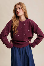 Auburn Embroidered Knit Sweater