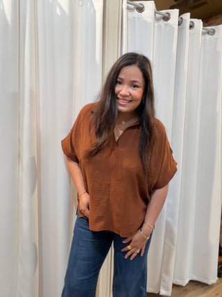 Elena Blouse in Mocha