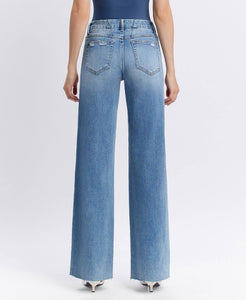 Olivia Mid Rise Wide Leg Jeans