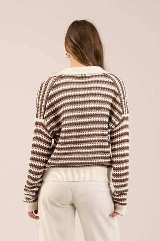 Avery Crochet Knit Sweater