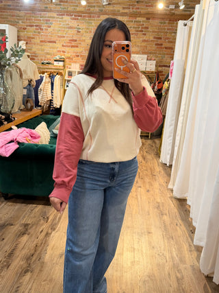 Your Valentine Color Block Pullover