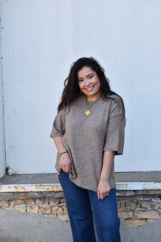 Elsie Oversized Sweater in Mocha