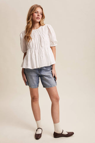 Alice Embroidered Peplum Blouse