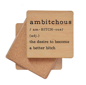 Ambitchous - Funny Coaster