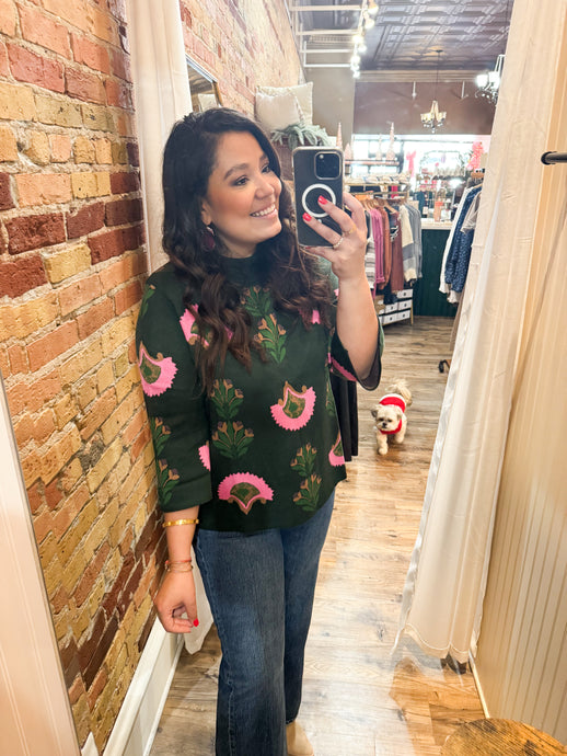 Julie Sweater in Hunter Green