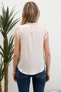 Victoria Ruffle Top in Ivory