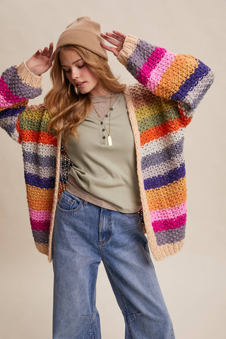 Rainbow Crochet Cardigan