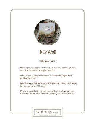 It Is Well Bible Study