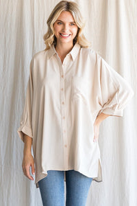 Blake Dolman Sleeve Top in Oatmeal