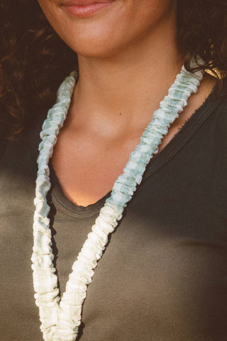 Sage Gingham Lanyard