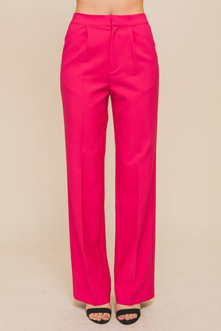 Liv Dress Pants in Fuchsia Olive and Rose Boutique Liv Dress Pants in Fuchsia Olive and Rose Boutique