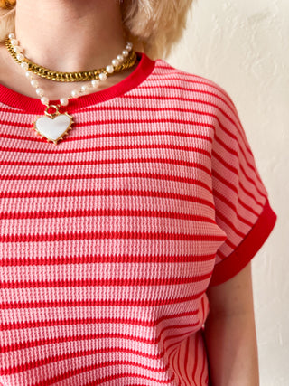Mae Striped Knit Top