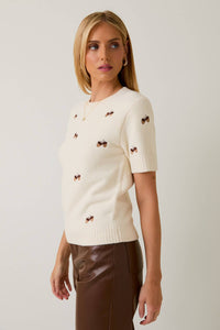 Acorn Embroidered Sweater Top