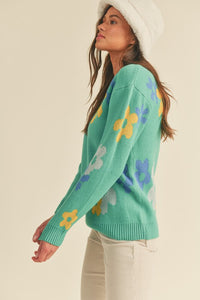 Jess Floral Knit Sweater