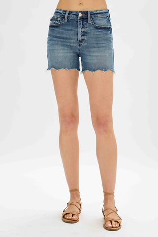 Terry Scallop Hem Shorts