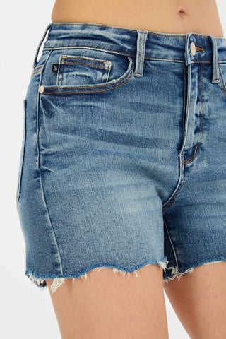 Terry Scallop Hem Shorts